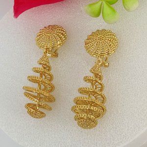 New Non-Faded Gold Plated Earrings
